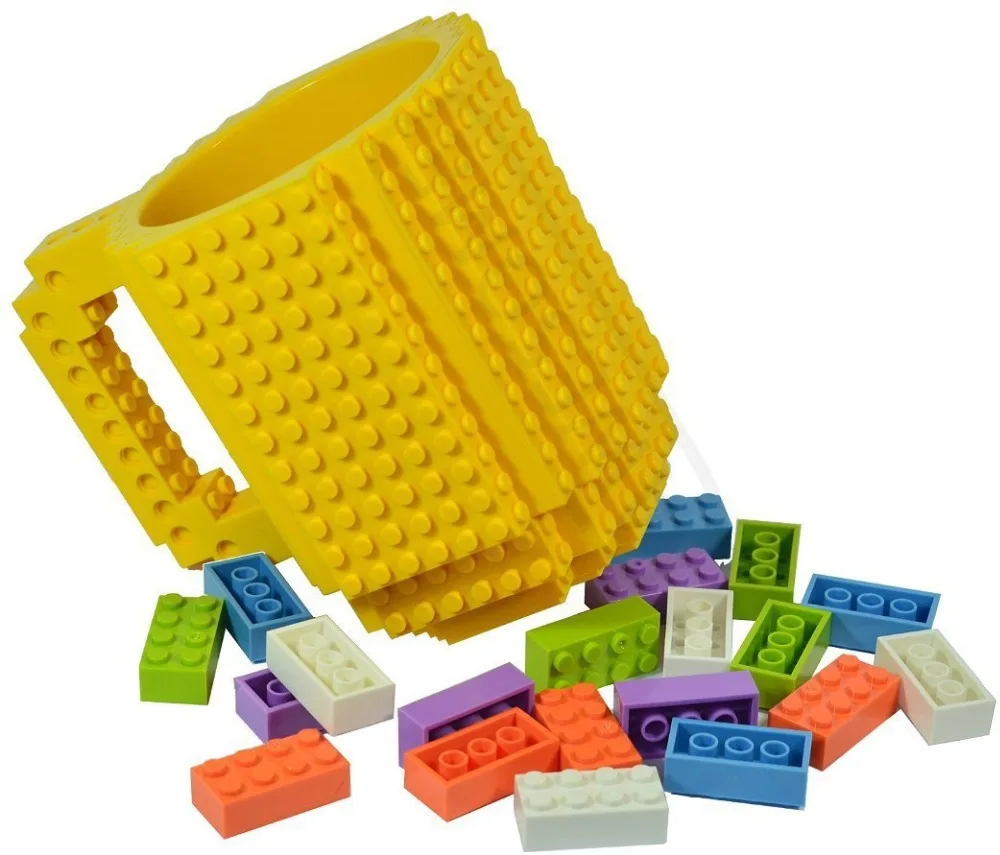Бесплатная доставка 1 штука строительные кирпичные кружки Lego блоки кофейная