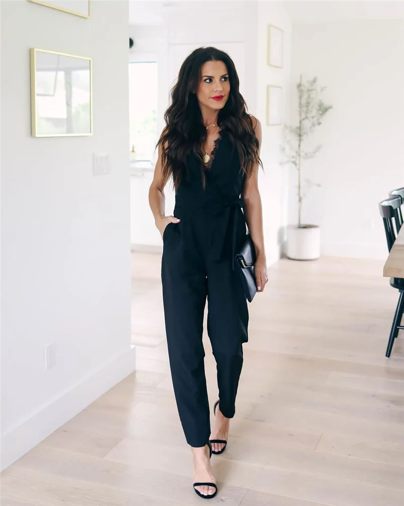 Кружевное платье в стиле пэчворк с v-образным вырезом комбинезон открытыми