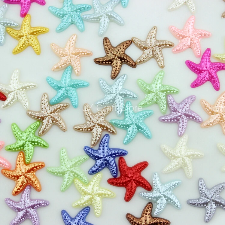 Набор из 200 шт. акриловые разноцветные перламутровые морские звезды жемчуг