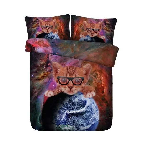3D постельное белье кошка Комплект постельного белья роскошный набор одеял
