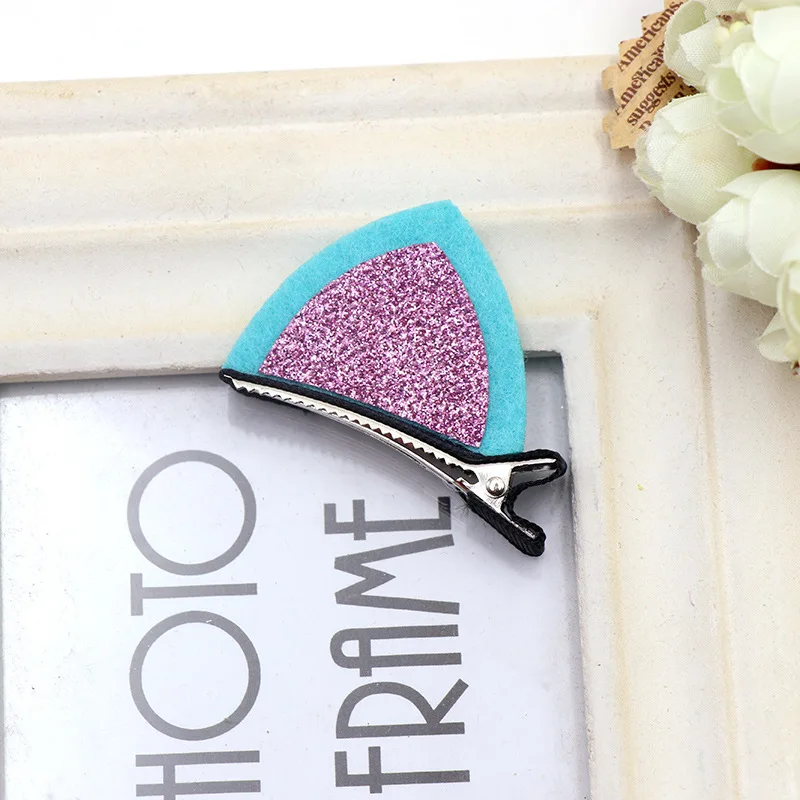 Sale 6 Colors 20PCS Girls Hair Clip Lovely Cat Ear Hairpin Cute Accessories Children dropshipping baby girl hair clips | Детская одежда