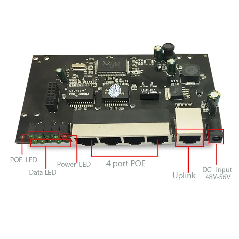 Настольное настенное крепление 5 портов POE коммутатор 65 Вт IEEE802.3af/at usb хаб 960P/1080P HD ip