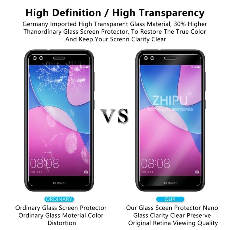 Закаленное стекло премиум класса 2.5D 0 26 мм 9H для Huawei P9 Lite mini защитная пленка из