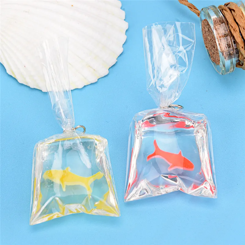 Креативные странные Полимерные Подвески Золотая рыбка 1 шт. сумки с имитацией