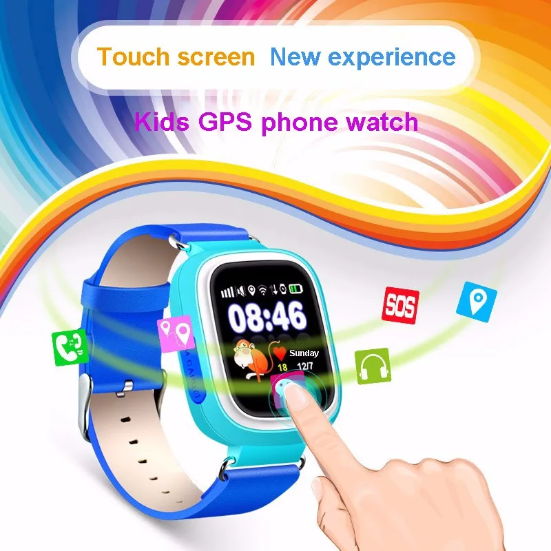 Svelte GPS Smart Watch Baby Q90 with Wifi Touch Screen SOS Call Location Tracker for Kid Safe Anti-Lost Monitor | Электроника