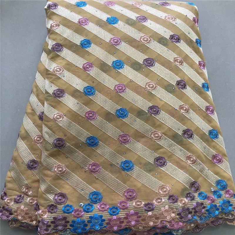

100%Cotton African Dry Lace Fabric Swiss Voile Lace In Switzerland With Stones High Quality Nigerian Lace Fabric For Woman