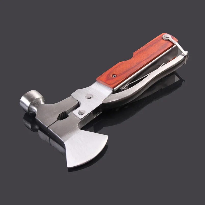 Multi-function Outdoor Camping Tool Portable Folded Survival MultiTools EDC Tools Multipurpose Knife Axe Hammer stainless | Спорт и