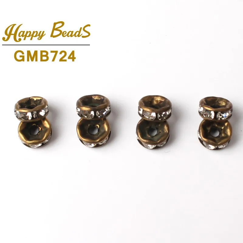 6 мм, 100 шт, розовое золото, бронза, металлическое покрытие, стразы Rondelle, кристалл, свободный разделитель бисер, бусины для рукоделия, аксессуары для изготовления ювелирных изделий