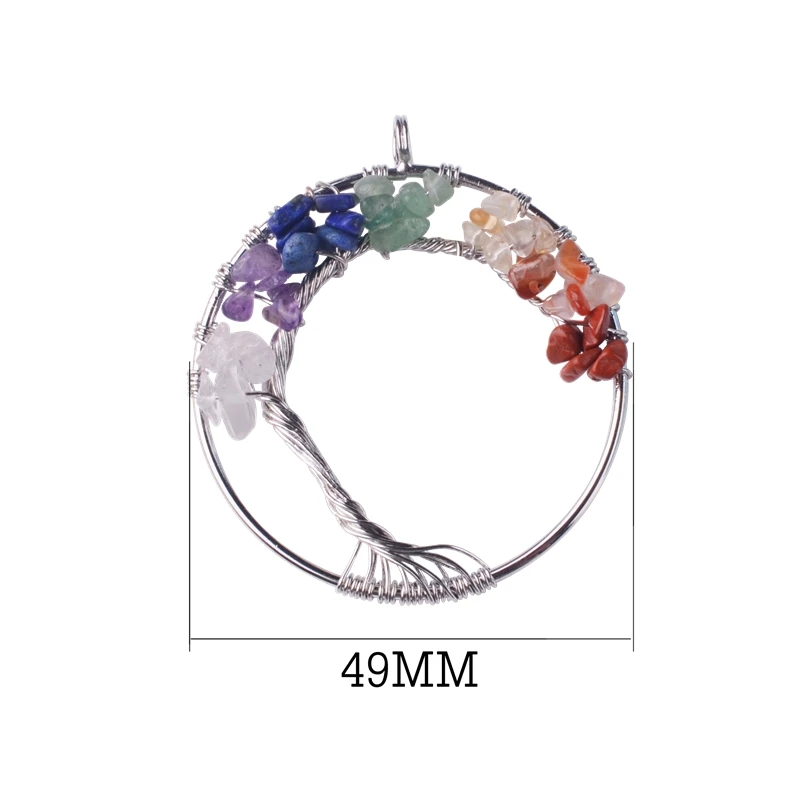 Натуральный Камень Полые подвеска в виде виноградной лозы 7 Чакра Йога Мудрость