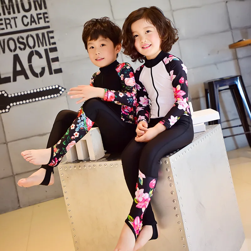 2019 Детский Гидрокостюм с защитой от сыпи для девочек купальники детский