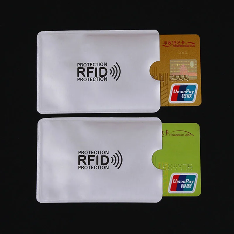 10 pcs NFC shielding card holder Anti-degaussing bank ID Anti-RFID scanning aluminum foil | Безопасность и защита
