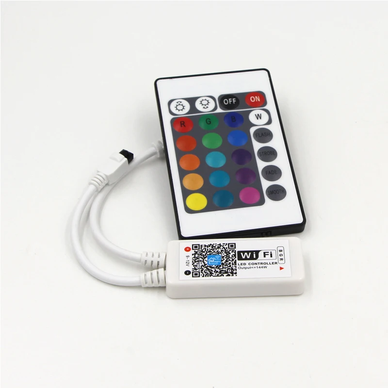 Мини контроллер Bluetooth/WiFi 5 в пост. Тока 12 В 24 IOS Android приложение для телефона 24Key