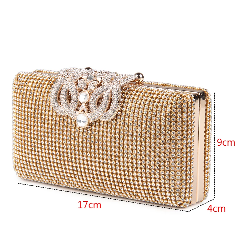 Роскошный блестящий женский вечерний клатч с кристаллами высококачественные