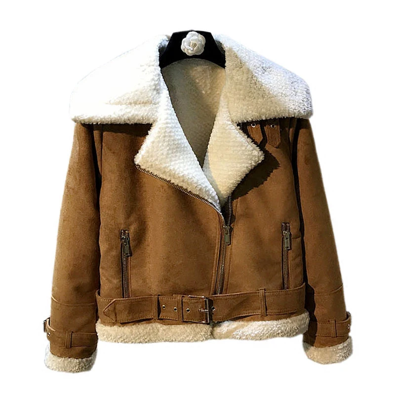 Новинка, настоящая женская куртка, Casaco Bomber, зимняя плотная куртка для женщин, мото и Байкер, с карманами, на молнии, с отложным воротником