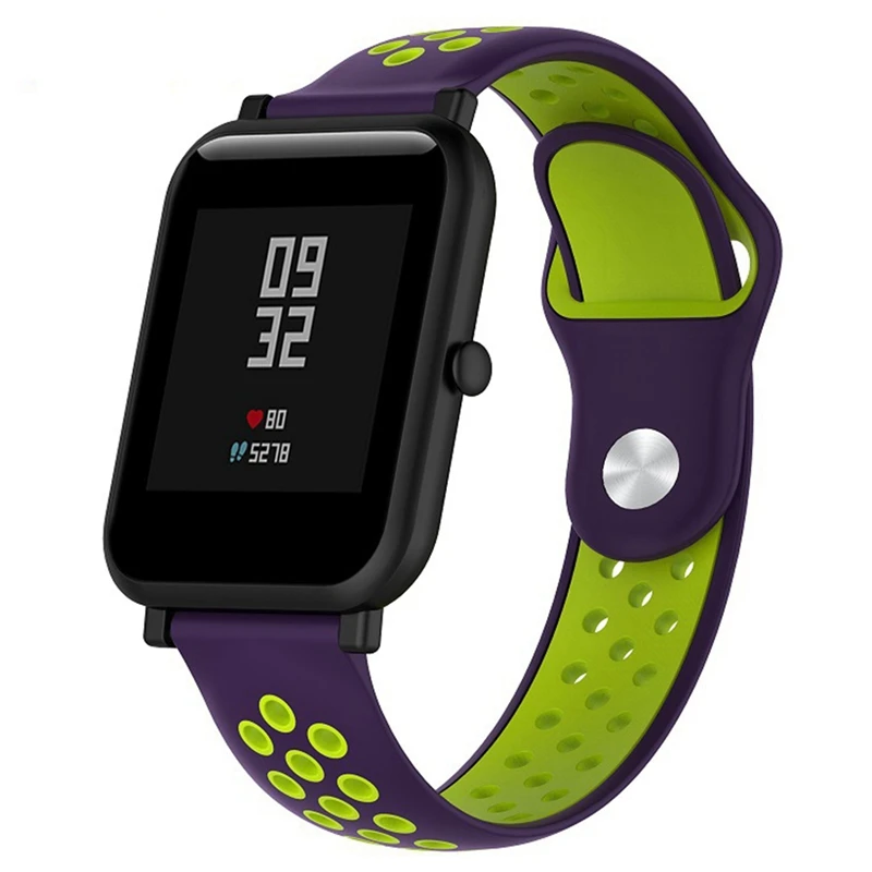 YUEDAER 20 мм браслет ремешок для Xiaomi Amazfit Bip Смарт часы Сменные аксессуары силиконовый ремешок для часов для Amazfit ремешок Bip