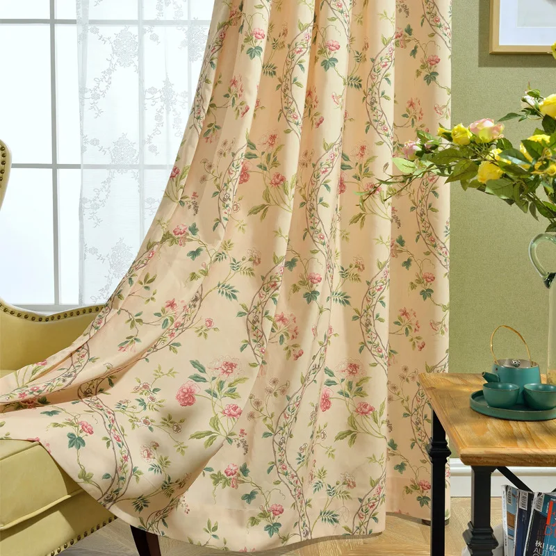 

Modern Pattern Tropical Printed Curtains Green Leaves for Living Room Rainforest Tulle Window Drape Blackout Rate 85%