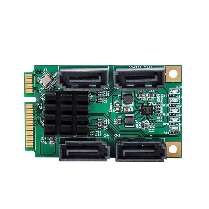 Mini PCI-E SATA 4 порта III 6G PCI Express Marvel 88SE9215 контроллер карты SATA3.0 SSD адаптер карта |
