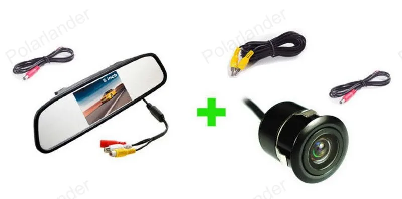 

5 inch Digital Color Car Mirror Monitor TFT 800*480 2 Video Input display with rear view Backup reversing camera