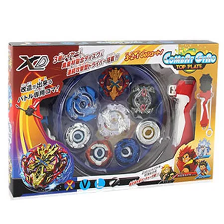 Синий 4 шт./компл. Beyblade Burst B-48 B-66 B-34 B-59 Starter Зенона Excalibur. М. И(Xeno Xcalibur. М. И) с пусковым устройством детские игрушки - Цвет: Синий