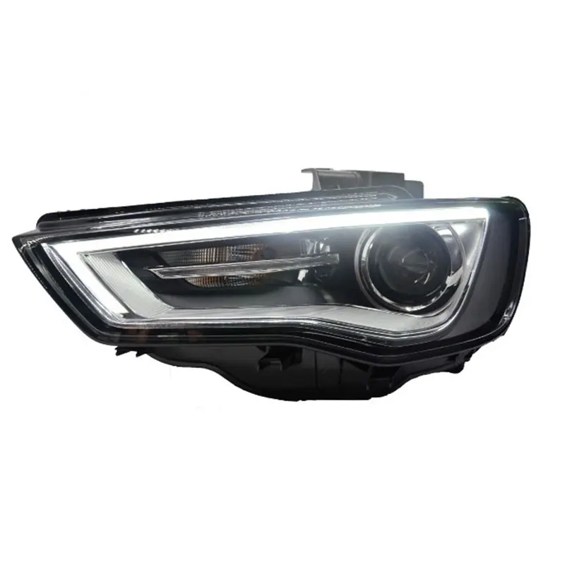 2 шт. светодиодный фары для автомобиля Audi A3 2013 Автомобильный светодиодный свет двойной ксеноновые линзы автомобильные аксессуары Габаритные огни противотуманных фар