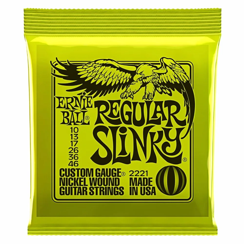 Струны Ernie Ball 2221 никелевые стандартные Slinky для электрогитары 010 046|electric guitar strings