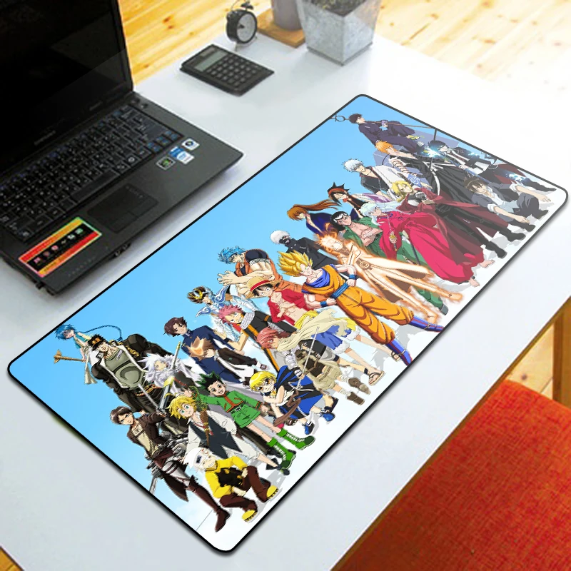 FFFAS 100x50 см большой коврик для мыши коврик японского аниме ONE PIECE Наруто DRAGON BALL Коврик для мыши настольный ноутбук компьютерная Подушечка для демонстрации США Великобритания