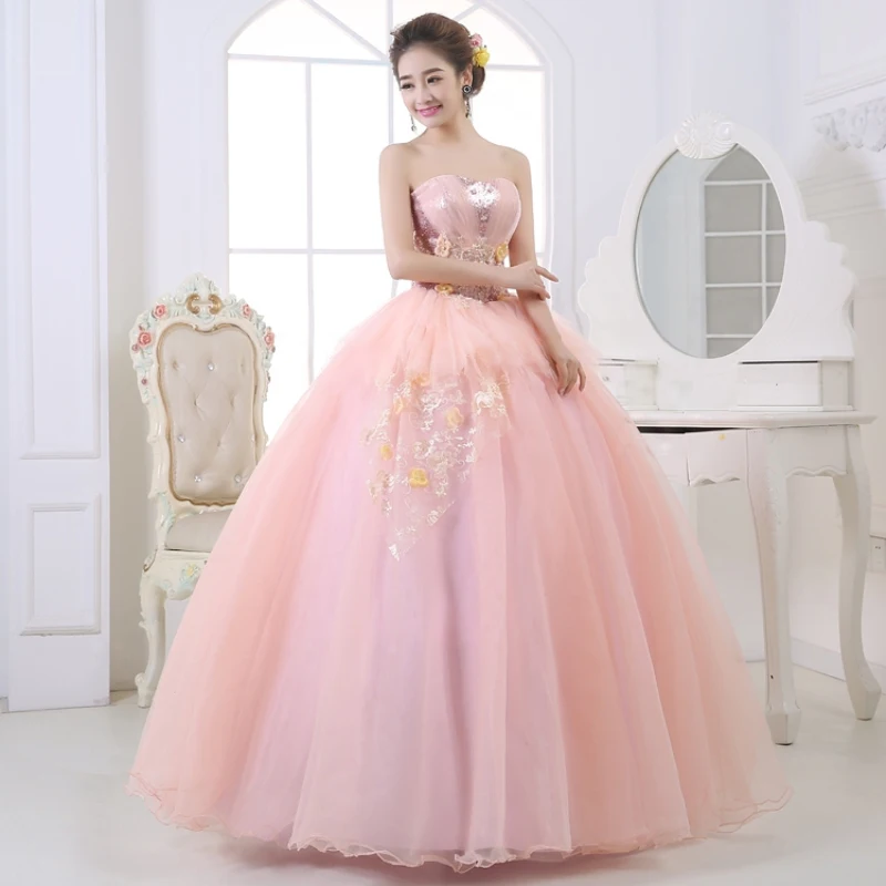 Розовый Quinceanera Платья Блесток Бисера Пром Маскарад Бальные Vestidos De 15 Anos Дебютантка