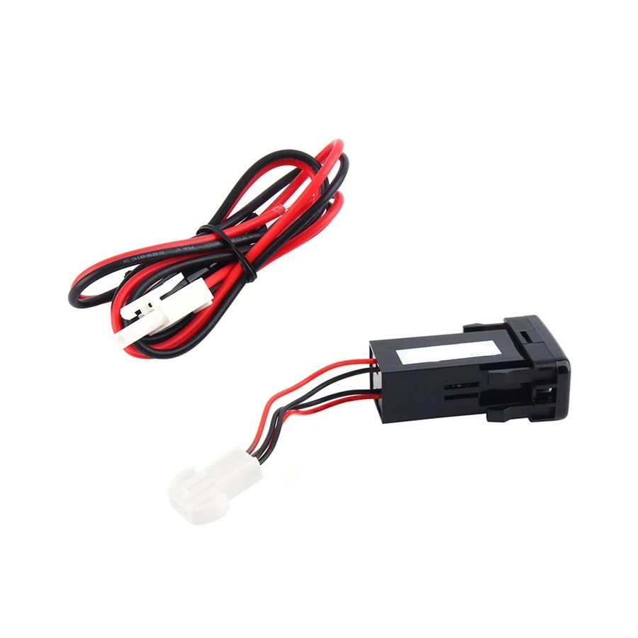 Двойной USB автомобильный телефон PDA DVR зарядное устройство адаптер 2.1A DC 12V w/предохранитель для Toyota Vigo двойное автомобильное зарядное устройство
