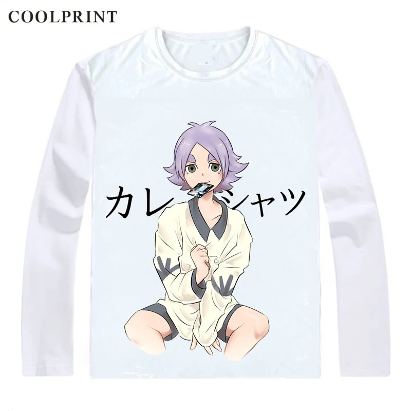 Мужская футболка Coolprint Fubuki Shirou повседневная Винтажная с длинным рукавом и