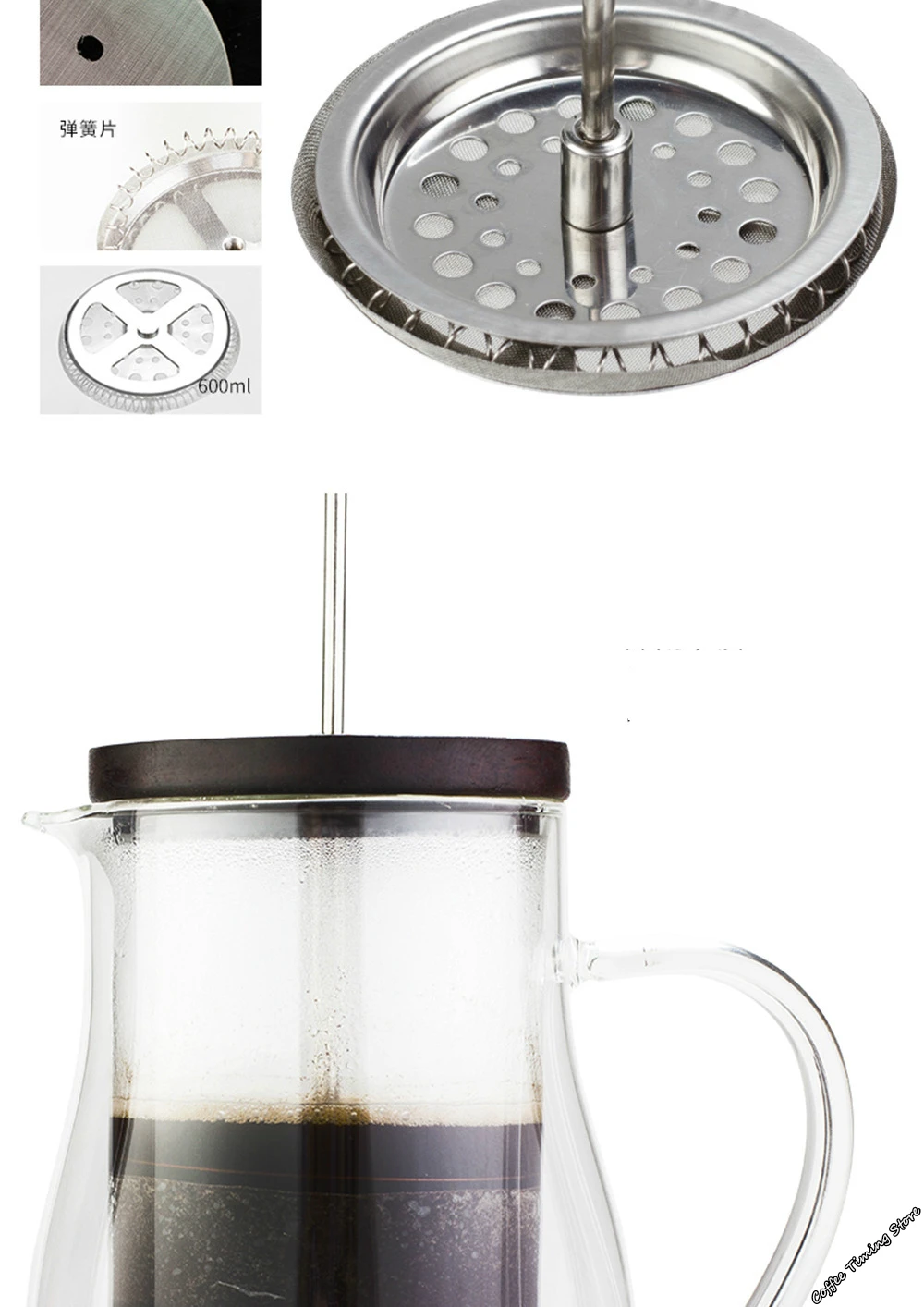 Bodum дизайнерский стеклянный кофейник с двойными стенками, фильтр для французского пресса, es чайник, термостойкая бутылка для чая, бытовая колба