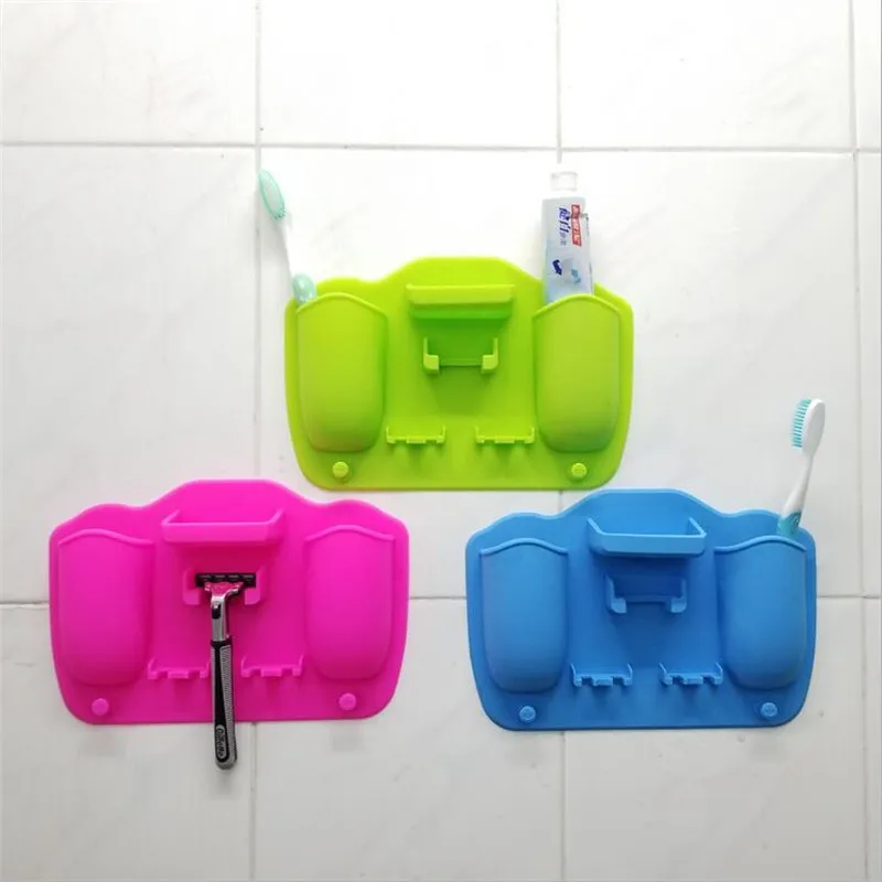 Ванная комната Организатор могучий настенное крепление силиконовой Зубная