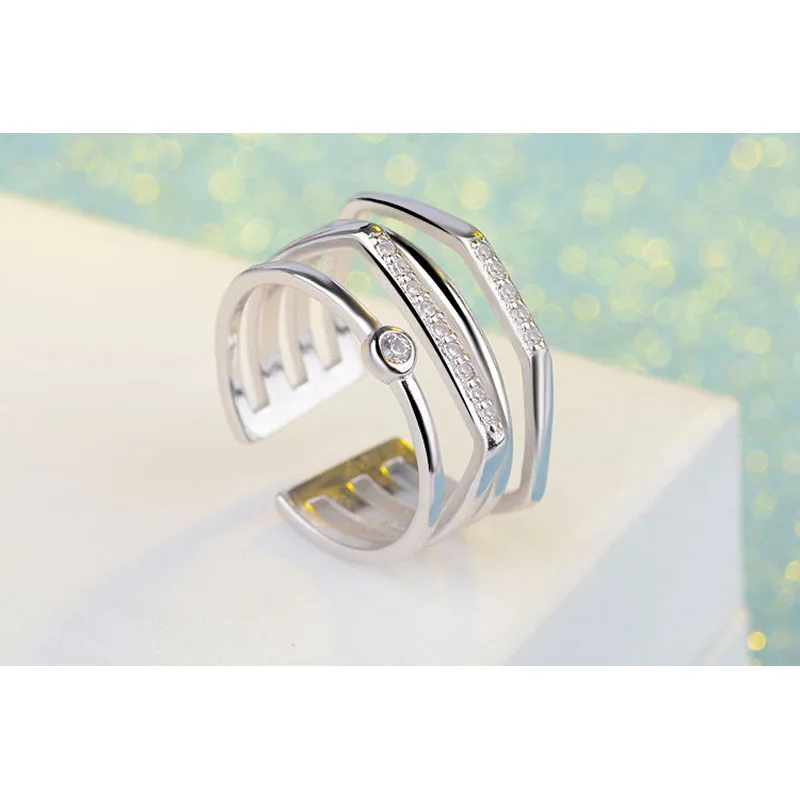 Роскошные Многослойные дизайнерские модные открытые Регулируемые кольца с