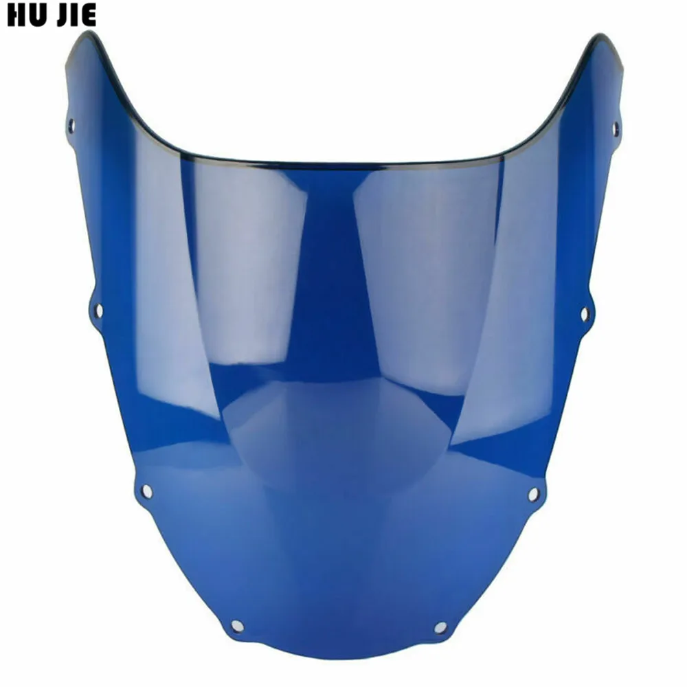 a Мотоцикл двойной пузырь ветрового стекла экран для 1998 1999 Kawasaki Ninja ZX-9R ZX9R ZX 9R ZX900C 900 C черный Иридий - Цвет: a