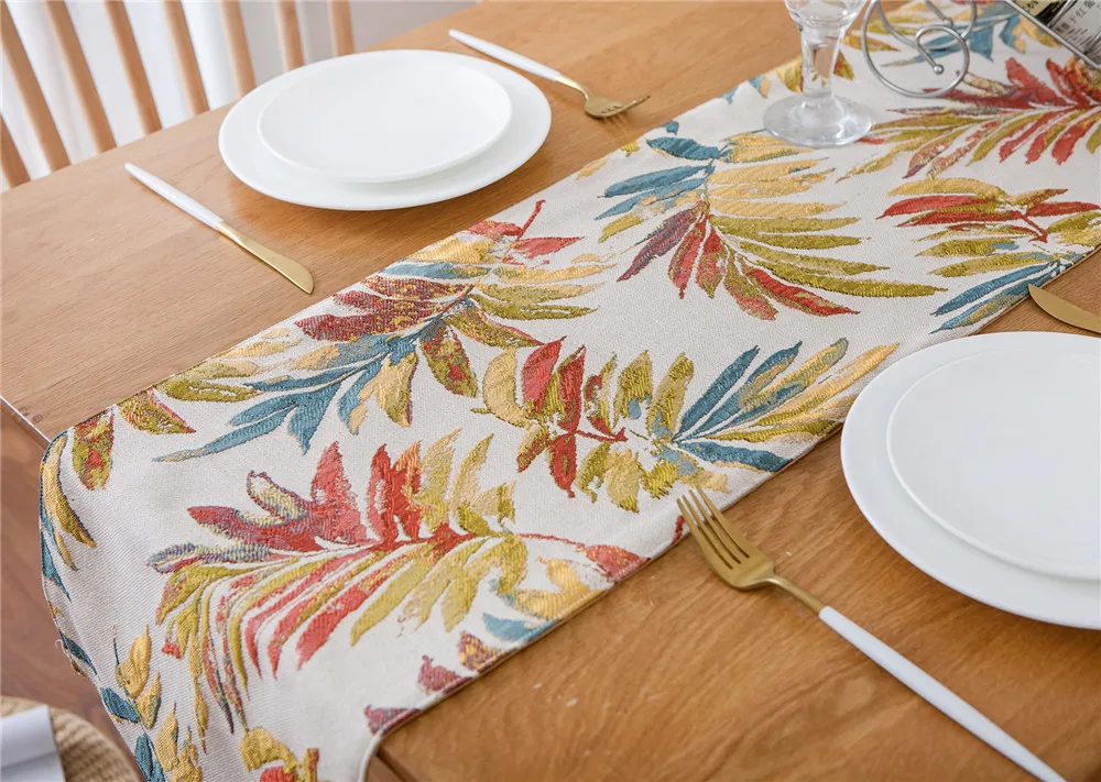 Nodic лист Печатный настольная дорожка флаг современный чайный столик покрытие ТВ