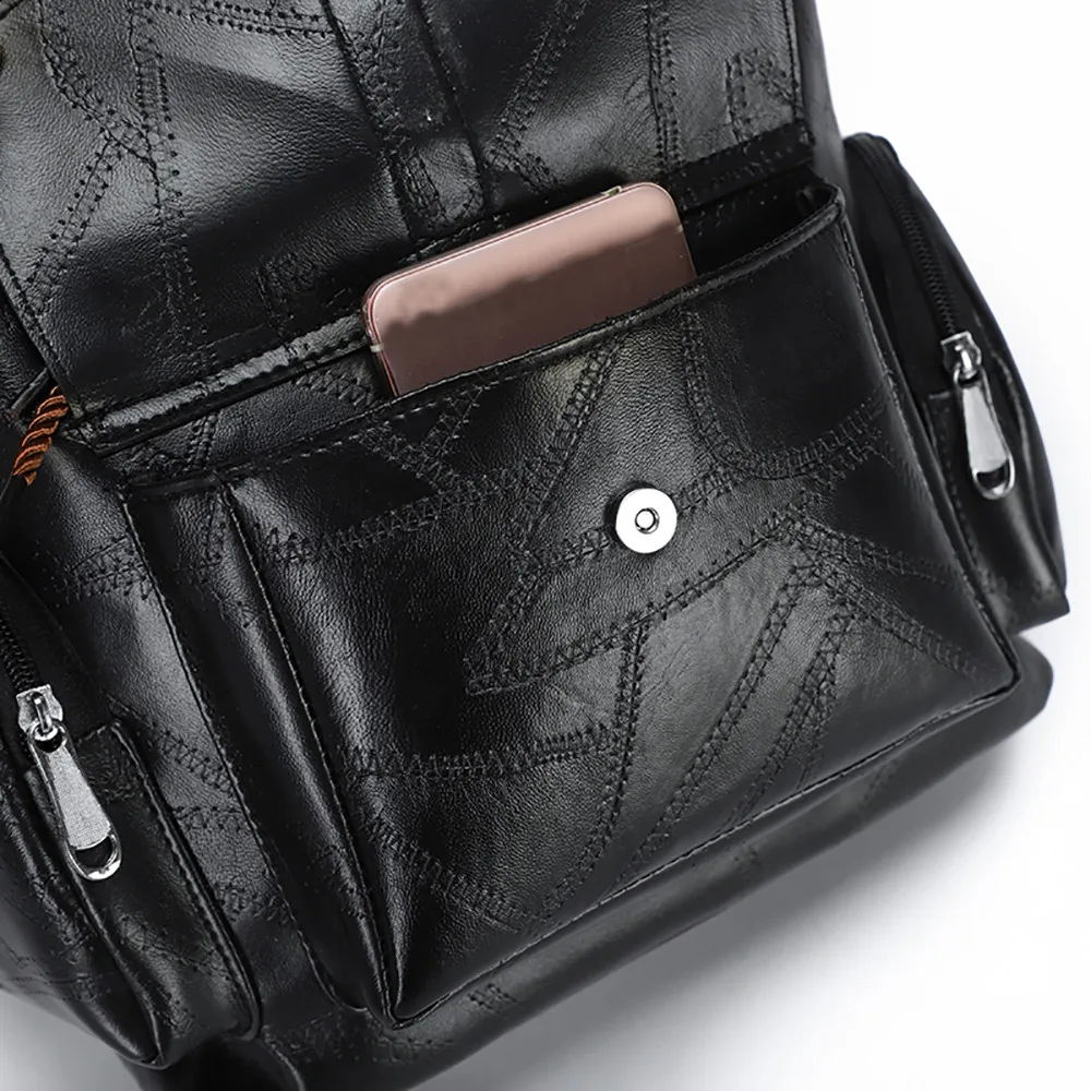 Женский рюкзак из натуральной кожи mochila feminin Повседневный нейлоновый для пары