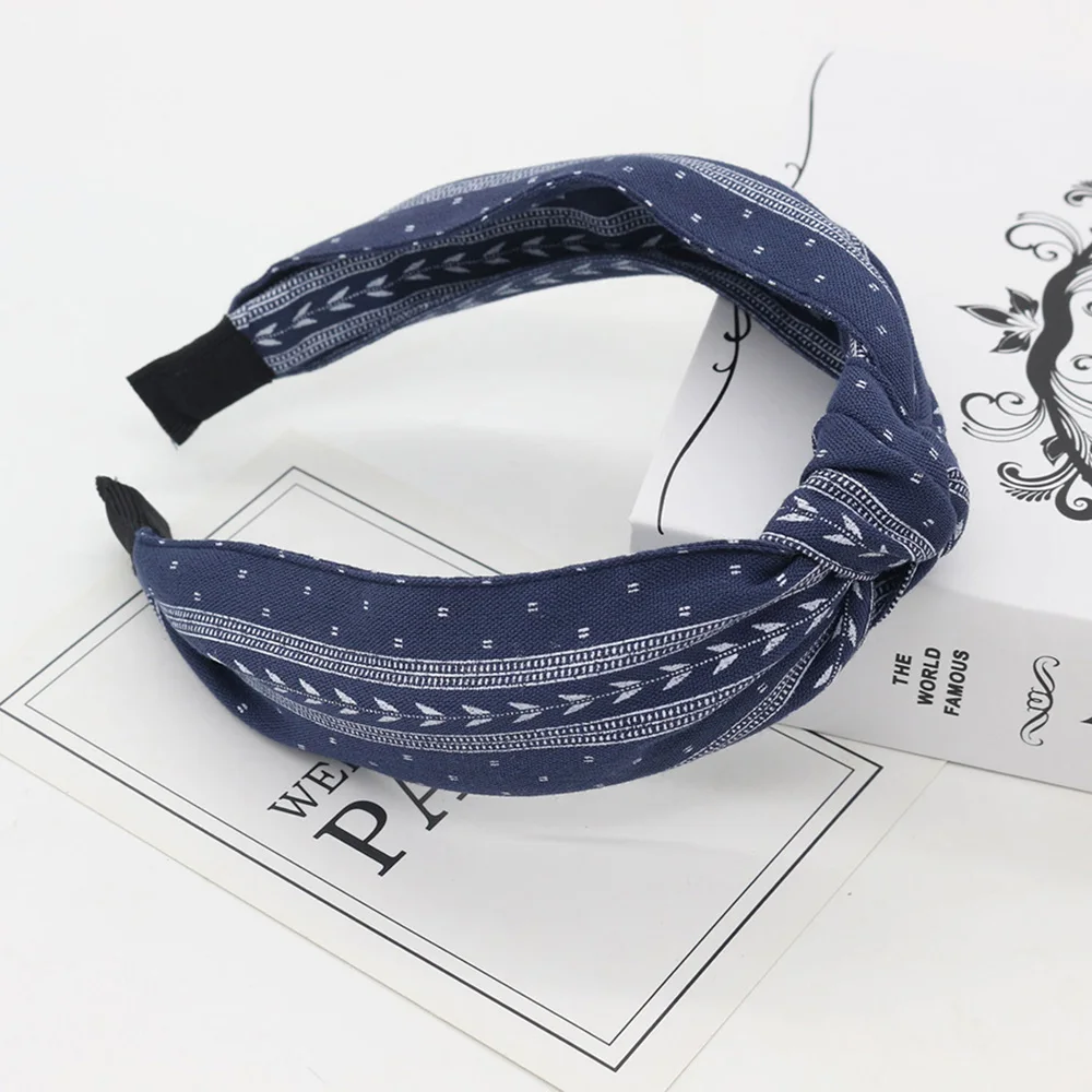 Women Twist Hairband Bow Knot Cross Tie Velvet Headwrap Girls Bohemia Hair Accessories Ladies Female Print Retro Headband XL006 |