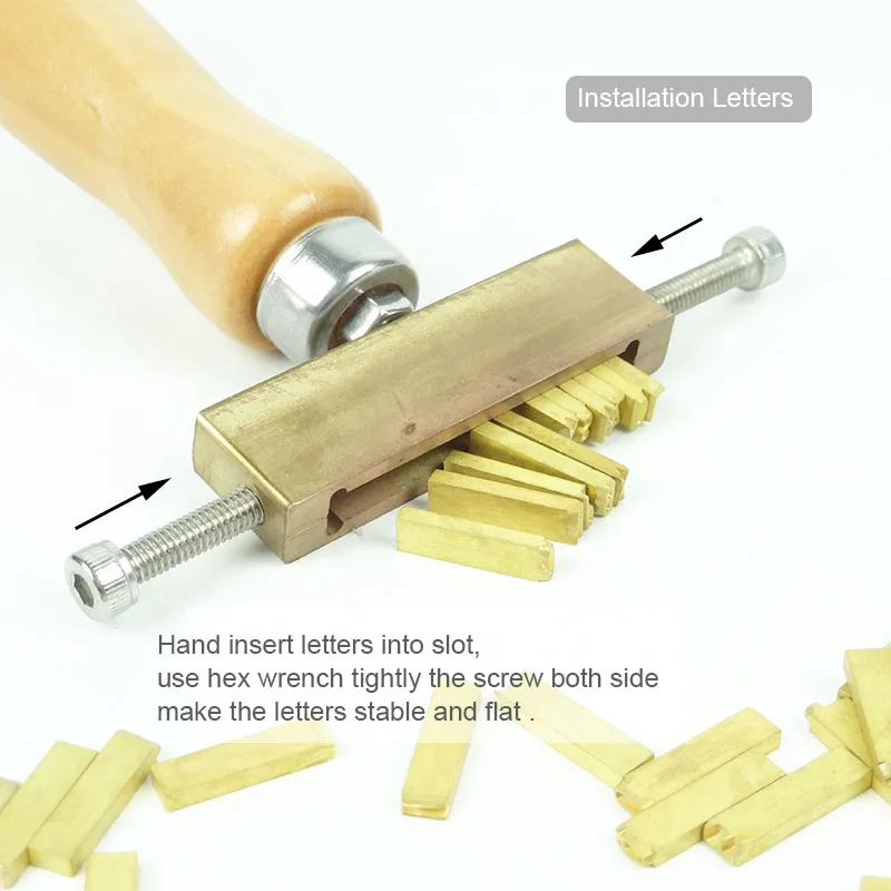 RCIDOS ручной огонь нагревание латунные буквы Горячая фольга штамповочные