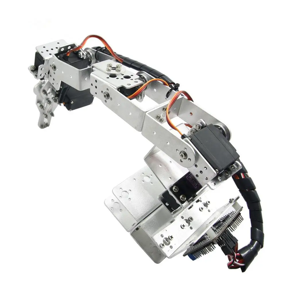 Arduino Robot 6 DOF Механическая Роботизированная рука и сервоприводы и металлический сервопривод-серебро с 6 x MG996R Сервоприводы