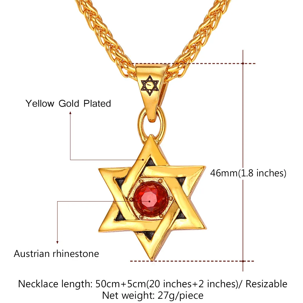 Еврейских ювелирных изделий в форме звезды ожерелья и кулоны для женщин мужчин