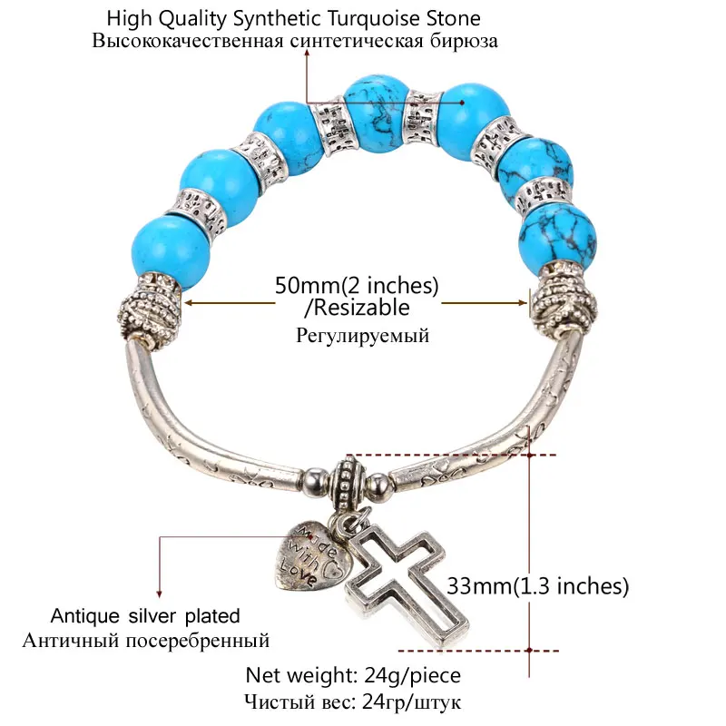 U7 Старинные Посеребренные Чешские Браслеты Из Бисера Для Женщин Турецкие