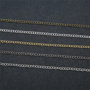 Металлическая цепочка для ожерелий, железо, цвет сереброзолотобронзародий, 5 млот, для самостоятельного изготовления ювелирных изделий, материалы для ручной работы