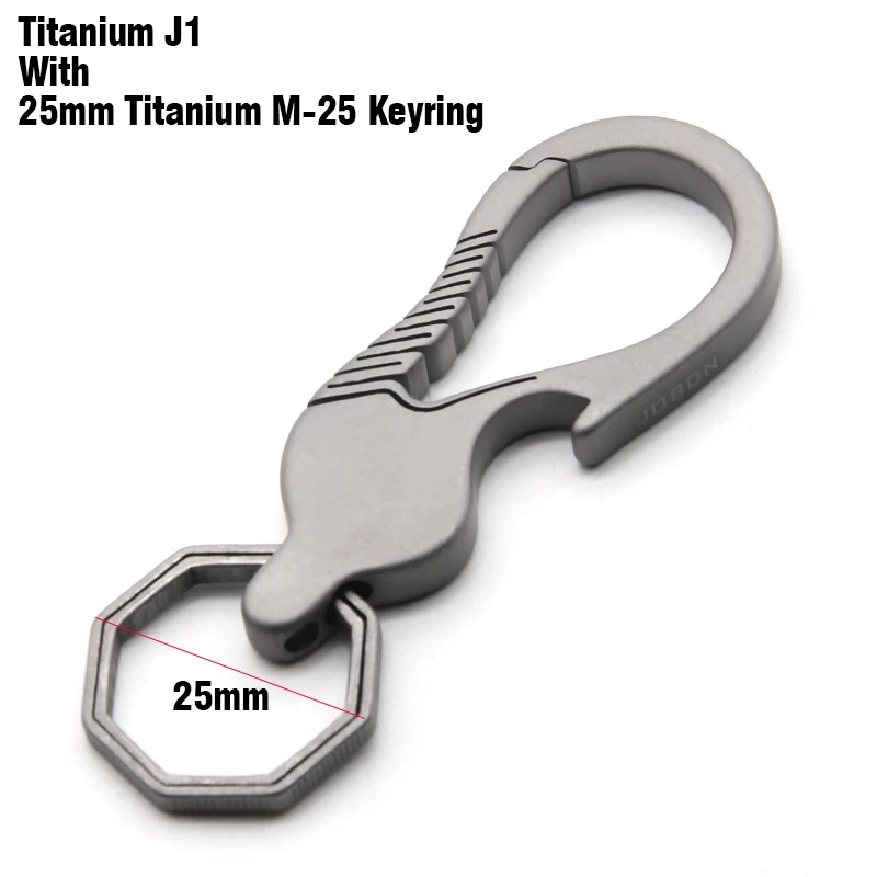 Titanium-J1-TR25 Настоящий титановый мужской брелок для ключей, пользовательский брелок для ключей, легкий титан, брелок EDC, роскошный бойфренд, лучший подарок - Цвет: Titanium-J1-TR25