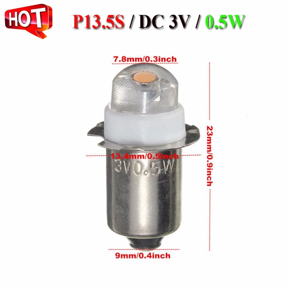 1 шт. P13.5S 0,5 W DC3V AC4.5V 6V светодиодный вспышка светильник Лампа для проектора голая лампочка Фонарь лампы светодиодный лампы светильник Аварийный Рабочий светильник с светодиодных чипов