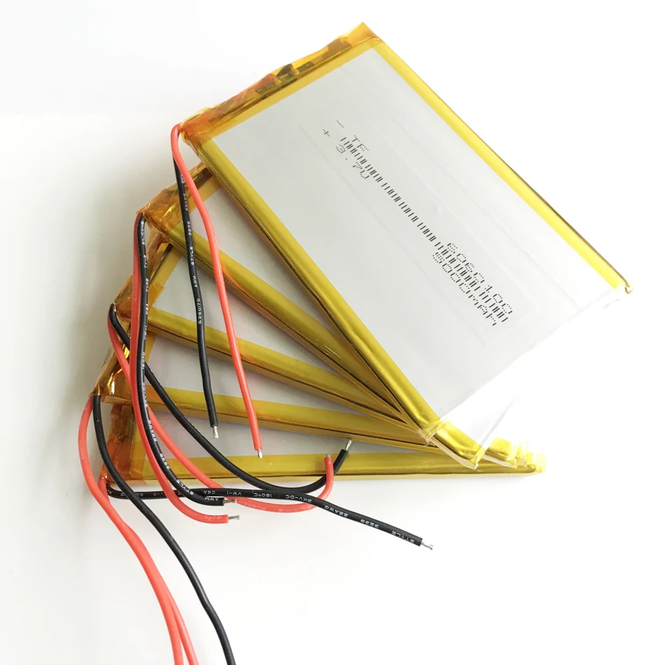 5 шт 3 7 V 5000mAh 6060100 полимер литий-Липо аккумуляторная батарея для GPS PSP DVD PAD