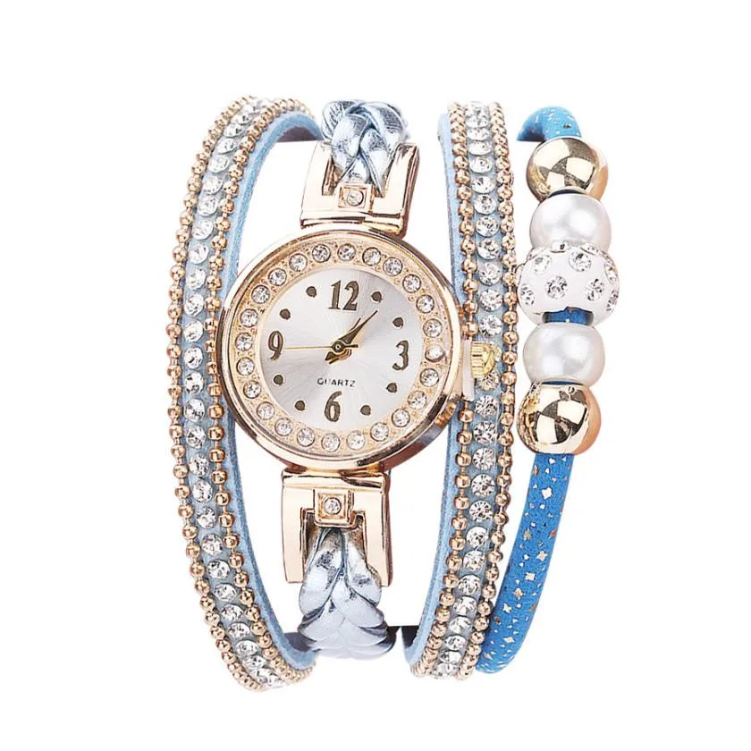 2019 новые кварцевые круглые наручные часы Reloj Mujer женский модный кожаный браслет