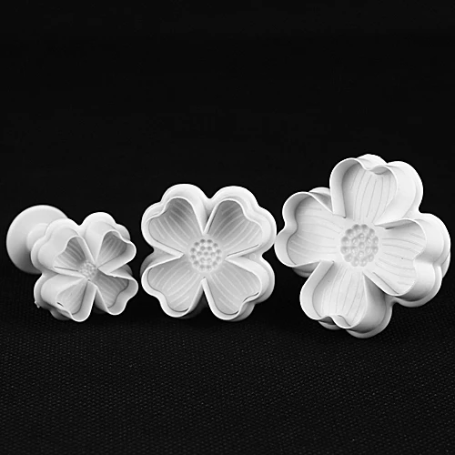 Специальные низкие новые 3 шт./набор Форма Цветка Торт Sugarcraft плунжера украшения DIY инструмент плесень