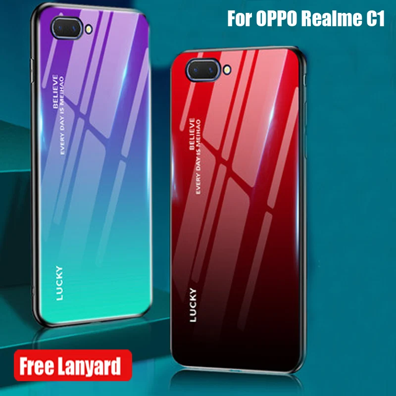 6 2 дюйма для OPPO Realme C1 мобильный телефон чехол C 1 закаленное стекло задняя крышка
