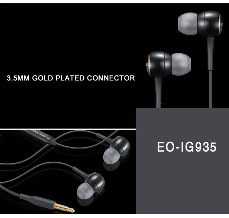 Оригинальные наушники SAMSUNG EO-IG935 наушники-вкладыши спортивные гарнитуры Музыка черный/белый стерео бас 3,5 мм для Android музыкальные телефоны