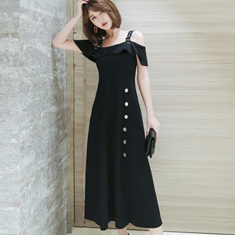 YUMMYCOOK большие размеры однотонное элегантное женское платье летняя тонкая