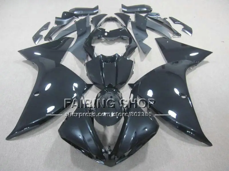 Плоские черные детали для кузова мотоцикла YAMAHA fairingsYZF R1 09 10 11 12 YZF1000 + 7 подарков YZF